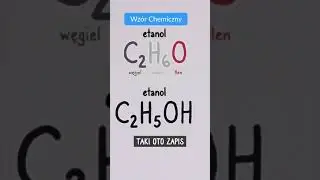 Wz&oacute;r chemiczny etanolu #chemia #nauka #szkola #podrecznik #etanol #wz&oacute;r #wow #alkohol