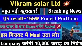 vikram solar Share news today। Q3 result।Vikram solar Share latest news।Vikram solar Ltd share news 