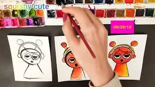 Draw Sprunki(oren)phase 1vs2vs3vs in 10 Minutes Challenge