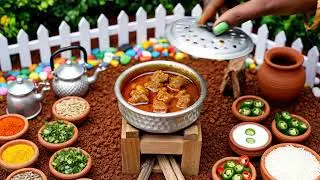 Miniature Kacchi Biryani Cooking ASMR | Tiny Food