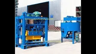 QT4-40 Small low cost fix type manual brick making machine taken by customer in Africa
