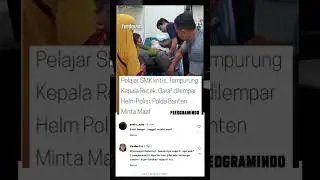 polisi lempar helm, pelajar kritis #trending #indonesia #beritaterkini #subscribe #polisi #banten