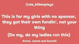 ExtraL - Jennie and Doechii clean version lyrics