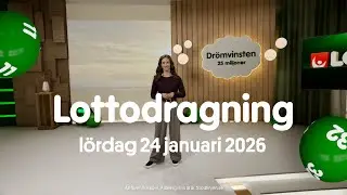 Lotto l&ouml;rdag 24 januari 2026 | Lottodragningen