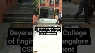 DSCE Bangalore Campus Tour - CSE Department Tour