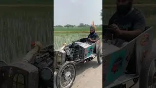 Homemade tractor with bike engine /homemade car with motorcycle engine #motor#homemadecar