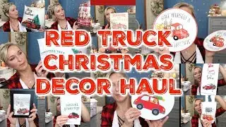Red Truck Christmas Decor Haul