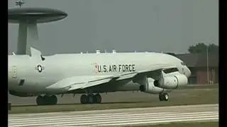 USAF E-3C Awacs plus  EC130H Hercules at RAF Mildenhall 06/05/2011.