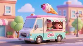 The Ice Cream Truck Comes Ding Ding Ding 🍦🚛🔔 | Nursery Rhymes & Kids Songs