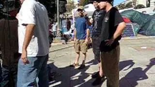Occupy L.A. - Fleabaggers fight over who can speak  - 10/20/2011