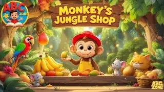 🍌✨Monkey&rsquo;s Jungle Shop Funny 3D Cartoon Story for Kids🐒 ABC Zone Hindi Urdu