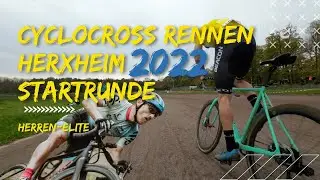 Cyclocross Rennen Herxheim 2022 Startrunde Herren-Elite Elektroland24 Wahoo Cup