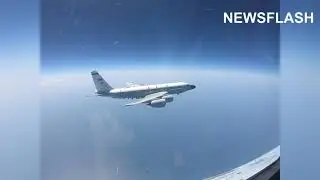 Russian Fighter Jet Intercept US Spy Plane