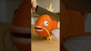 Cooking a Magikarp #pokemon #magikarp #irl #cooking #kitchen #recipe #cookingvideo #ai #edit