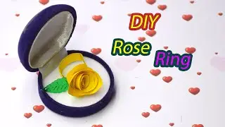 How to make a beautiful Rose Ring / DIY Paper rose Ring /DIY rose ring / Papercraft #shorts​