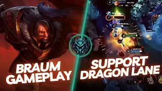 BRAUM GAMEPLAY - SUPPORT DRAGON LANE - RUNES & BUILDS - LEAGUE OF LEGENDS WILD
