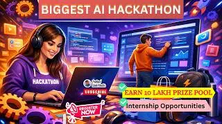 BIGGEST AI HACKATHON 2026 | Win ₹10 Lakh Prize & Internship Opportunities! | Open To All | Apply Now