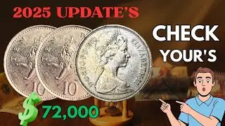 Queen Elizabeth II Rare 3 UK Ten Pence Coins 1968 and other Skyrocketing in Worth|$72000|Huge Return