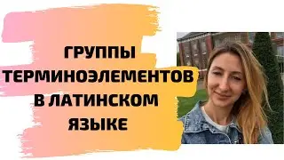 Группы терминоэлементов в латинском языке