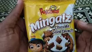 Funchies Mingalz Chocolate Filled Crunchy Snack - Review Video