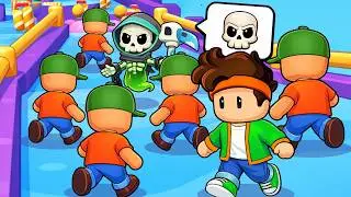 O HACKER INVADIU MINHA PARTIDA DO STUMBLE GUYS...