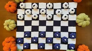 Harvest Party Pumpkin Knitting Machine Checkers Board Game
