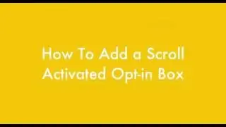 Плагин Scroll Box Optin для WordPress