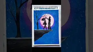 ||Romantic Couple Painting||#romanticscenery#scenerypainting#youtubeshorts#shortsvideo