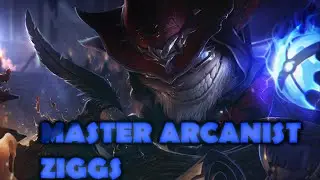 Master Arcanist Ziggs Skin Spotlight Gameplay - League of Legends (LoL new skin)