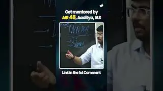 Can't make UPSC Mindmaps? Just get a Rough Copy... IAS, Aaditya, AIR 48 #shorts