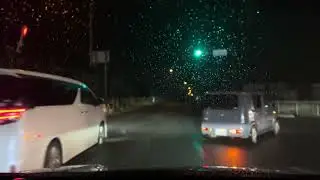 【part2】NISSAN SERENA AM0:00 深夜の雨音とエンジン音 蓮田駅→幸手駅 静かな深夜クルーズASMR  ドライブ車載動画