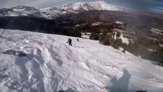 June Mountain March 12 Jaden skiing 'The Face'