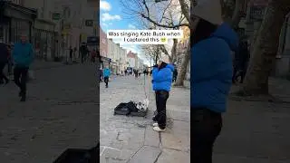 Kate Bush brought him back to life 🥺#singing #busking #katebush #strangerthings #music #shorts