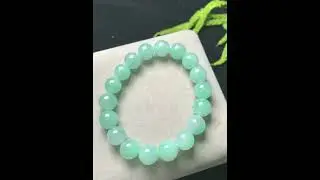 Jade Mens Bracelet &ndash; 11mm Light Green Jadeite Beads for Strength & Style