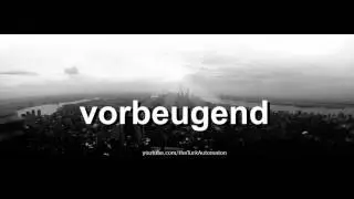 Как произносится vorbeugend на немецком языке?