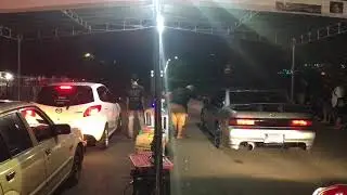 surabaya drag community- sdc201m kenpark. mazda2 (de5fs)turbo vs Cefiro A31(rb20det)
