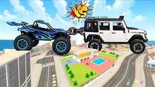 🎯Jack Giant Monster Truck 🚛 vs NPC Giant Jeep 🚙 | Indian Theft Auto Simulator 💥