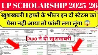 up scholarship latest news today/up scholarship latest news/up scholarship Kab Ayega 2024-25