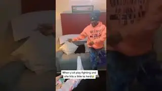 Did she really 😂 #punch  #shorts  #fypシ #couple #wrestling #fight #comedy