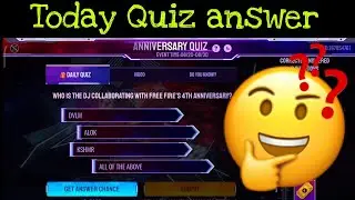 Anniversary Quiz answer || Free Fire 4th anniversary Today Quiz answer
