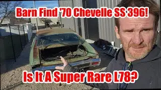 Найденный в сарае Chevrolet Chevelle SS 1970 года выпуска. Это очень редкий автомобиль с двигател...