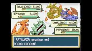 Batalla pokemon Rojo fuego Pelosh [RF] vs Terra [Rubi] nv100 dream team [batalla doble] GBA
