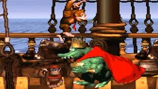 Donkey Kong Country - 100% Walkthrough Part 6 - Chimp Caverns & Gangplank Galleon