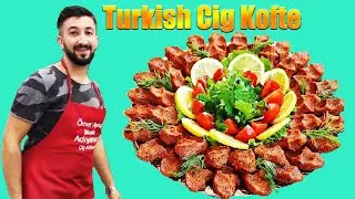 Cig kofte Turkish Food Istanbul street food cig kofte recipe