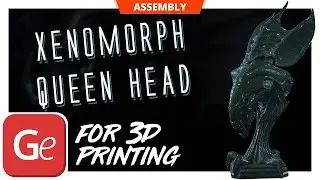 Xenomorph Queen Head STL files for 3D printing | Assembly by Gambody