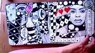Girlie Girl Art Journal flip