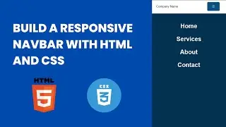 Make a Responsive Navbar from Scratch with HTML and CSS