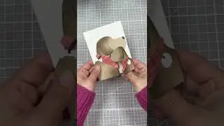 Easy Die-Cut Gate Fold Card - Intertwined Dogs Waffle Flower