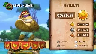 Donkey Kong Country: Tropical Freeze (Funky Kong | 1-3 Canopy Chaos | Time Attack | 00:56:57)