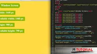 Tutorial JavaScript for beginners #51   Window Screen # M Tutorial